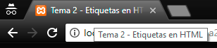 muestra de la etiqueta title en funcionamiento